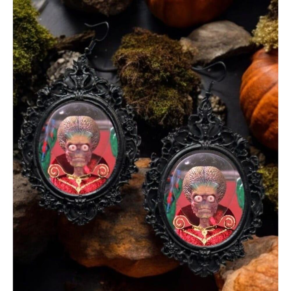 Mars Attacks! 1996 Earrings Horror Science Fiction Big Fun Jewelry